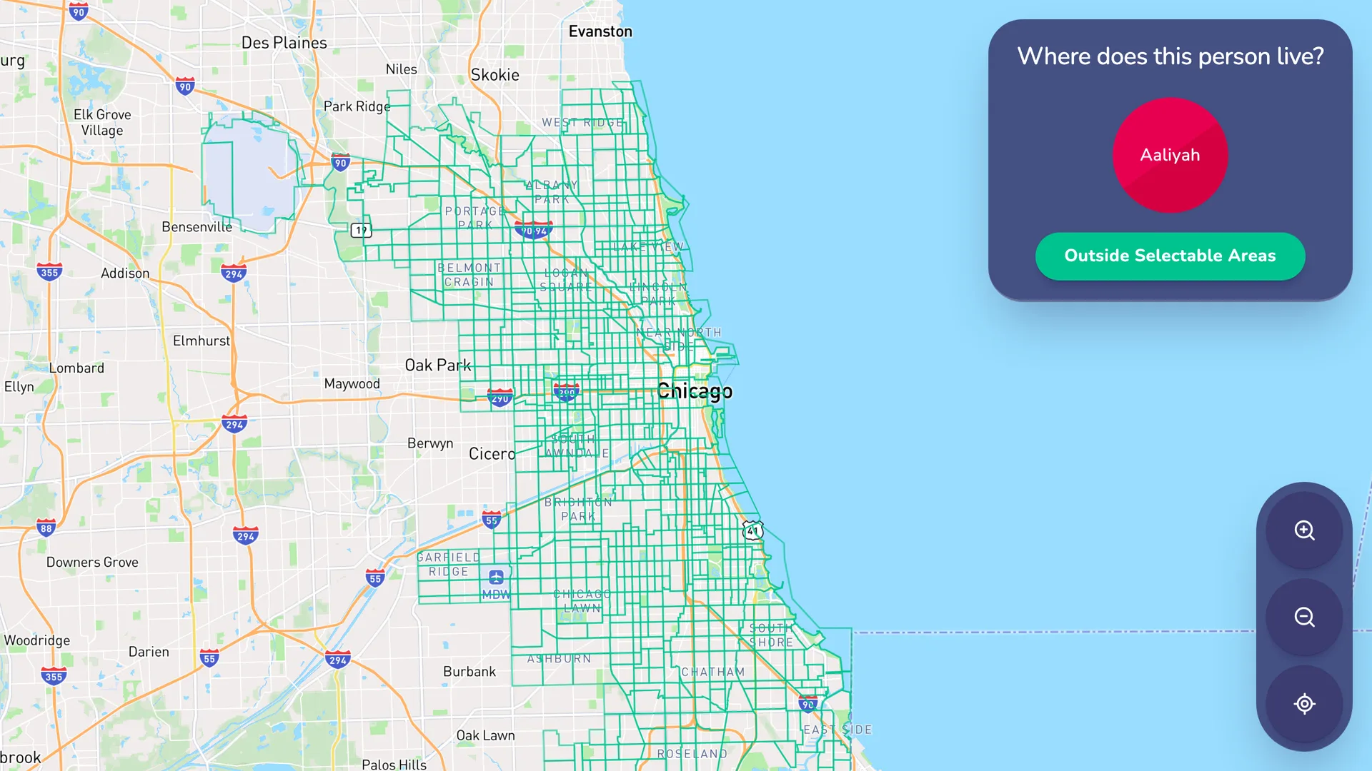 Geospatial interface preview